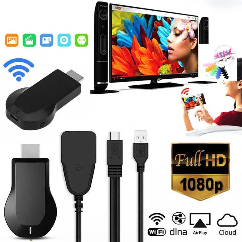 Медиаплеер Anycast M4 PLUS беспроводной портативный Wi-Fi адаптер 1080P HD для проектора