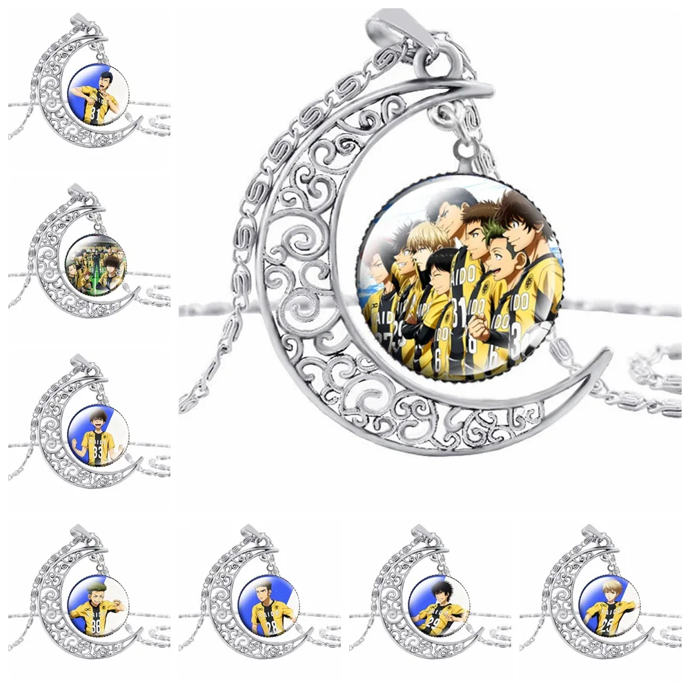 

Anime Ao Ashi Necklace Aoi Ashito Chain Accessories Prop Cosplay Soichiro Tachibana Metal Pendant Halloween Christmas Party Gift