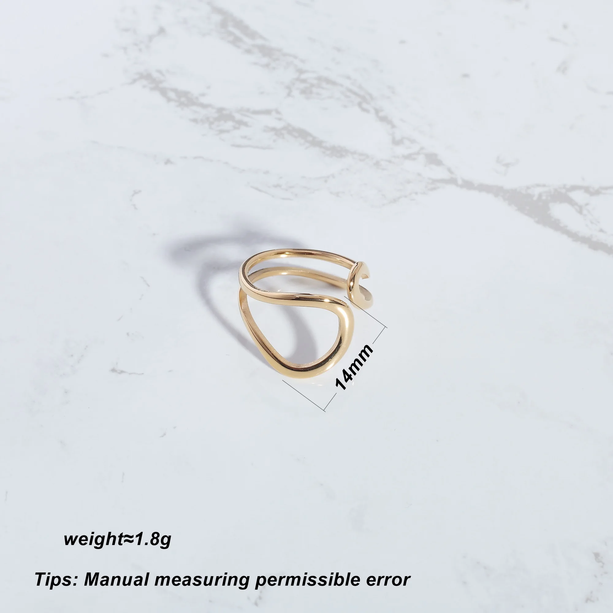 Женское Обручальное кольцо с изогнутым широким лицом размер 6 7 8