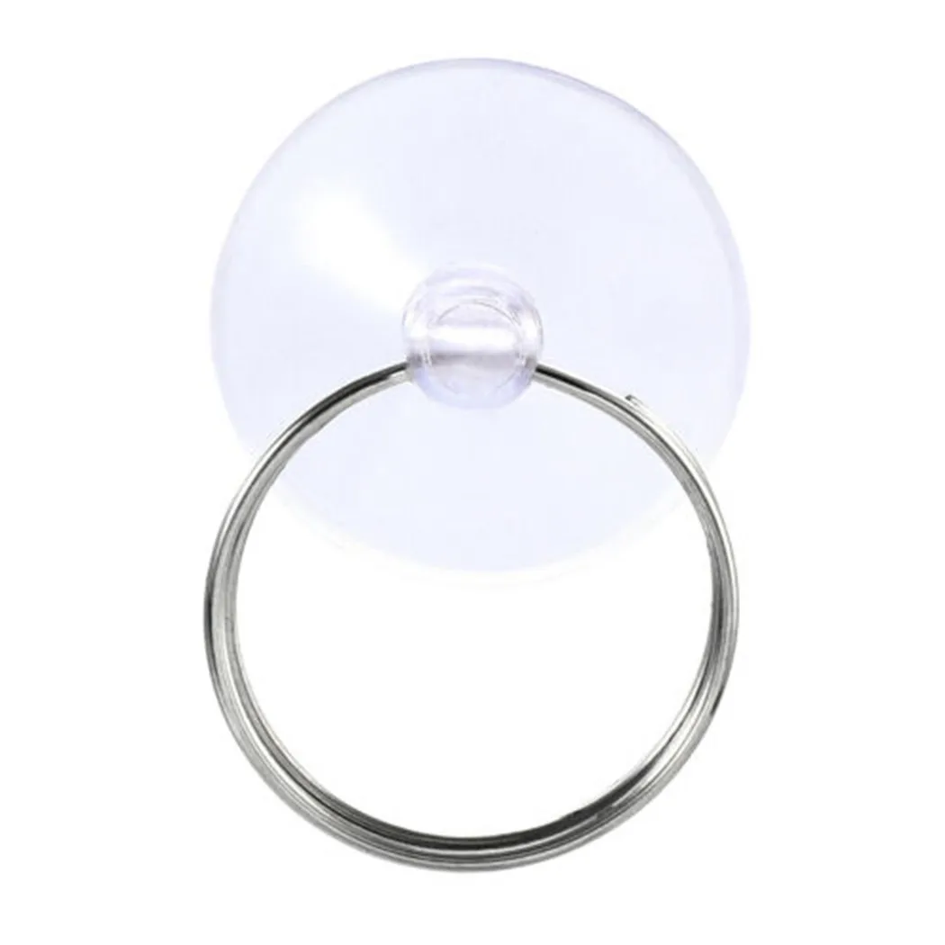 

10pcs Clear Rubber Suction Cups with Iron Ring Ideal for Kitchen and Bathroom Hooks Easy to Install and Remove