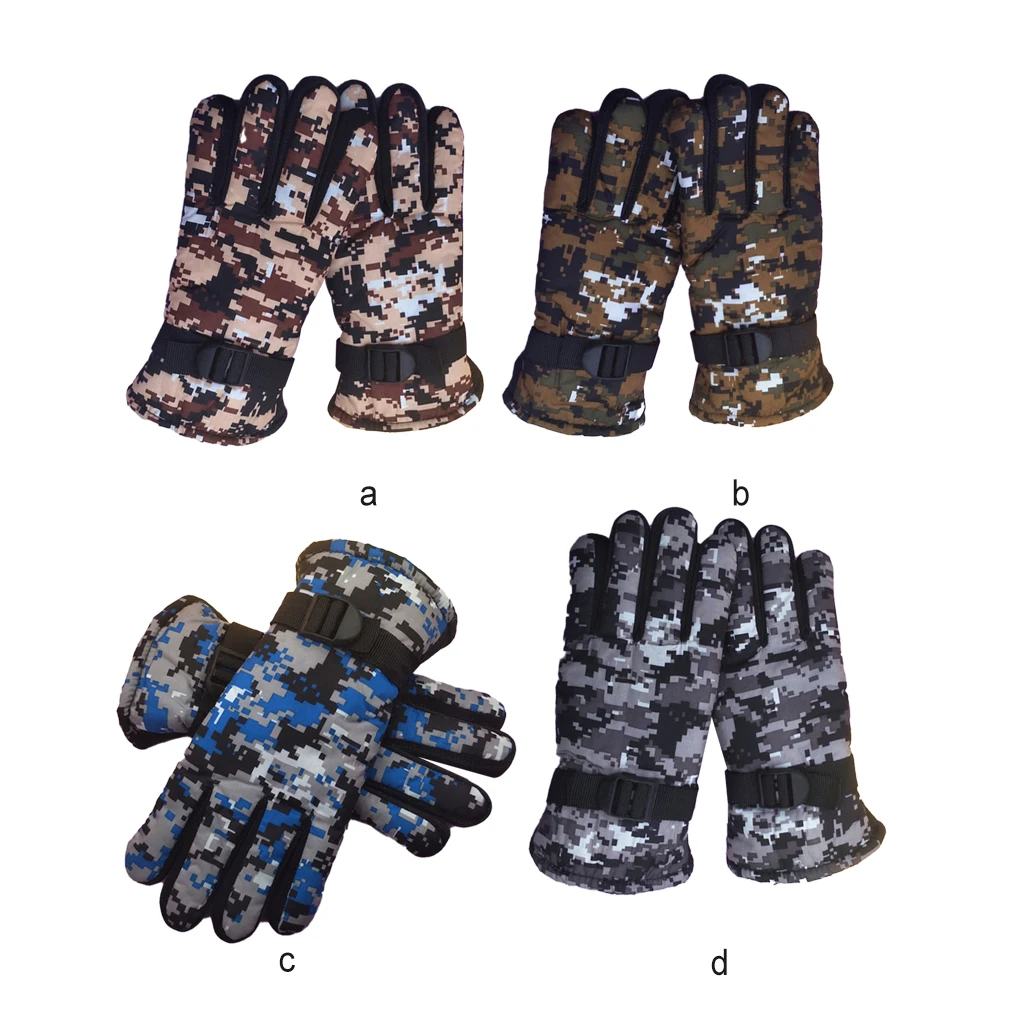 

Kids Winter Gloves Snow Ski Mittens Warm Thick Universal Adjustable Girls Boys Glove with Buckle for Outdoor Cycling