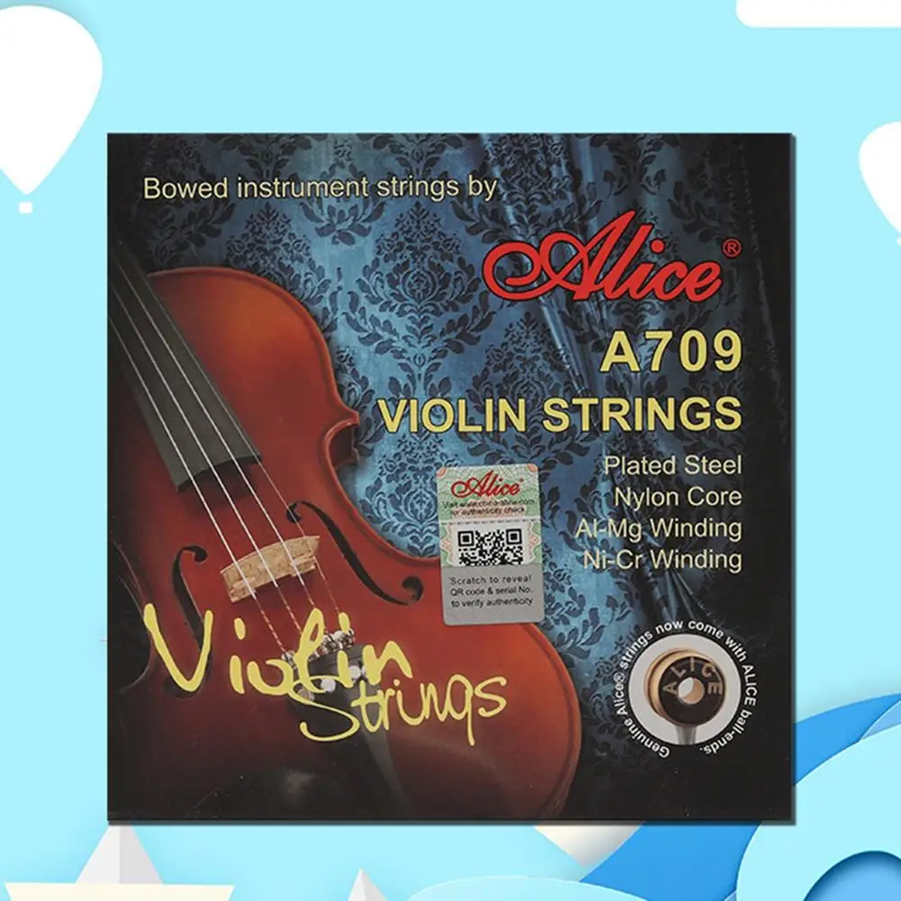 Enlarge 4pcs A709 Alice Violin Strings Set Steel Rope Core G String Nickel Strings Practice Play Parts 31/8/4/2 Dropship