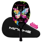 Ракетка для тенниса из углеродного ЭВА, Легкая теннисная ракетка, простая, 2 бабочки + 3 Теннисных Мяча из углеродного волокна