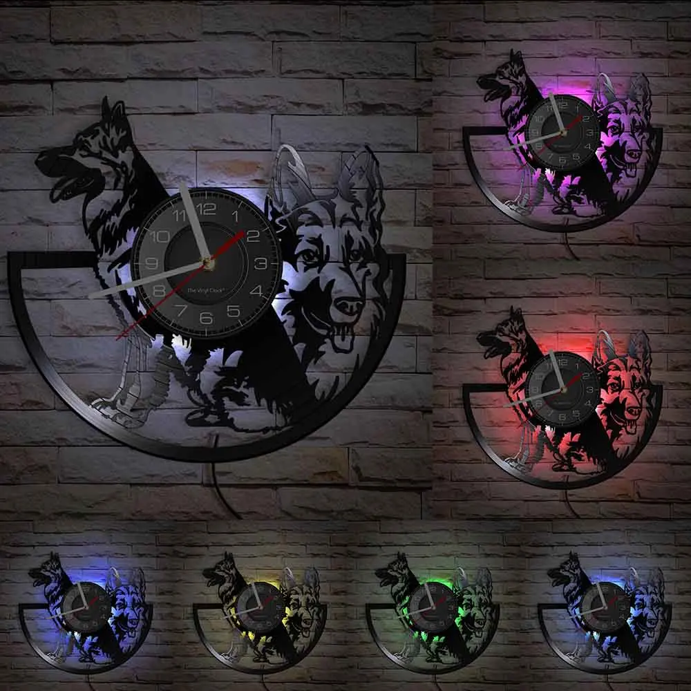 

Настенные часы из винила "Немецкая овчарка" The Vinyl Clock