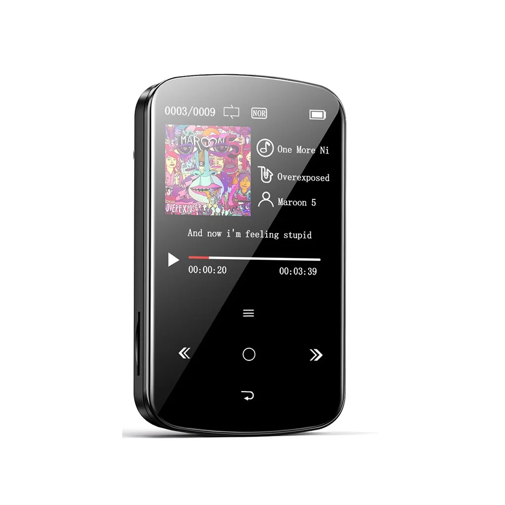 

New Bluetooth-compatible 4.2 Portable MP4 MP3 Player Clip On Touch Button 32GB Music Players Voice Recorder Pedometer Calendar