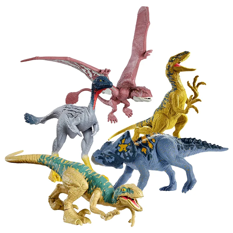 Фото Оригинальный Mattel Jurassic World ATTACK Dinosaur Troodon Winjedentosaurus, подлинная лучшая брендовая игрушка для мальчиков и детей №1