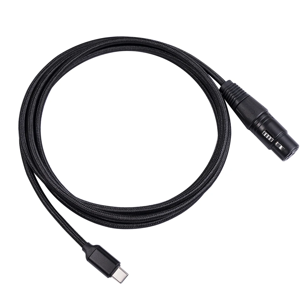 USB C High Fidelity Microphone Cable USB 3.1Male to XLR 3Pin Female Audio Cable Adapter for Laptop Macbook PC Computer,2/3m