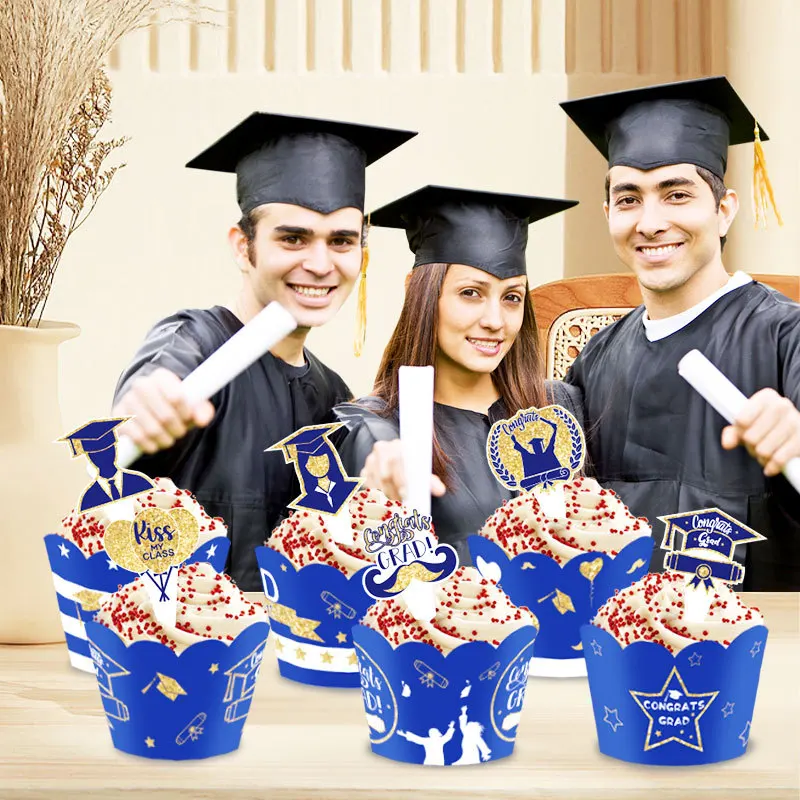 Выпускной сезон топпер для торта декоративный держатель бумаги Kekses мультяшная