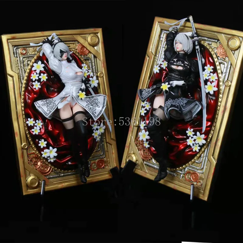 

32cm NieR Automata Anime Figure HUNTER 2b YoRHa No.2 Type B Action Figure 3D Photo Frame YoRHa No.2 Type B Figurine Adult Toys