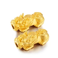 hot selling gold jewelry gold plated big pixiu top quality non fading brass pixiu beads jewelry accessories exquisite