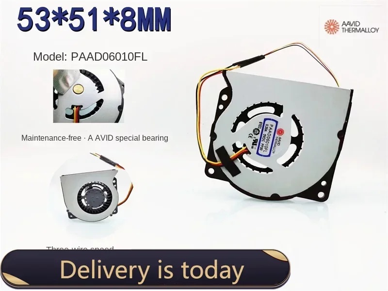 Фото AAVID ноутбук PAAD06010FL турбина 53*51*8 мм измерение скорости 5 В высокоскоростной вентилятор 5 см. №1