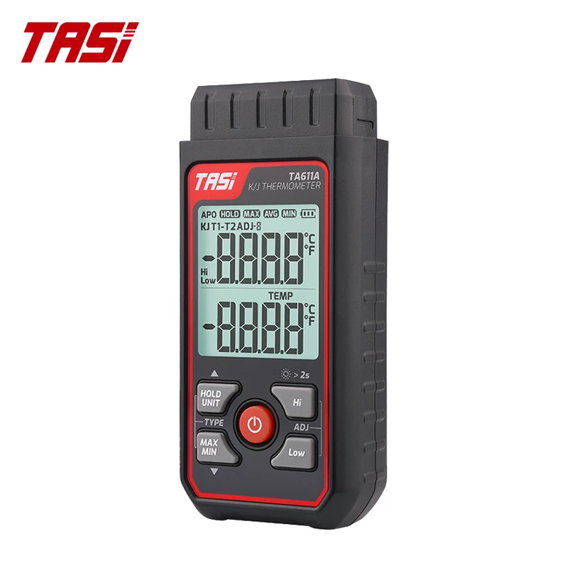 

TASI TA611A/B Digital Thermocouple Thermometer Mini K/J Thermometer Contact Temperature Tester LCD Screen Display C/ F Measuring