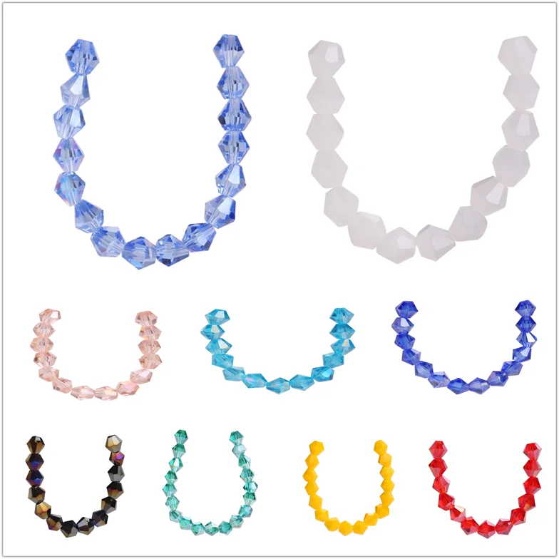 

Jewelry Making Bracelets Crafts Necklace 100pcs Charms Bicone Rondelle Loose Faceted Spacer Beads Bead Glass 4mm DIY Crystal