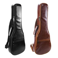 212326inch ukulele bag soft leather carrying case waterproof shoulder backpack portable pu ukulele bag hawaii small guitar bag