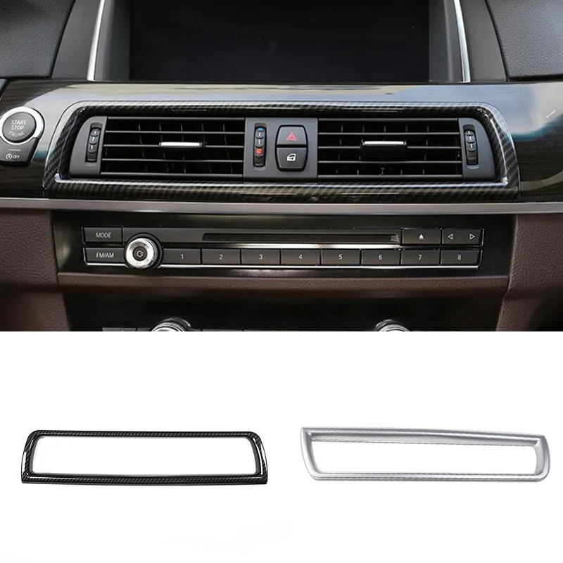 

For BMW 5 Series F10 2011-2016 1pcs Carbon Fiber Color Center Middle Air Condition AC Vent Outlet Trim Car Interior Accessories