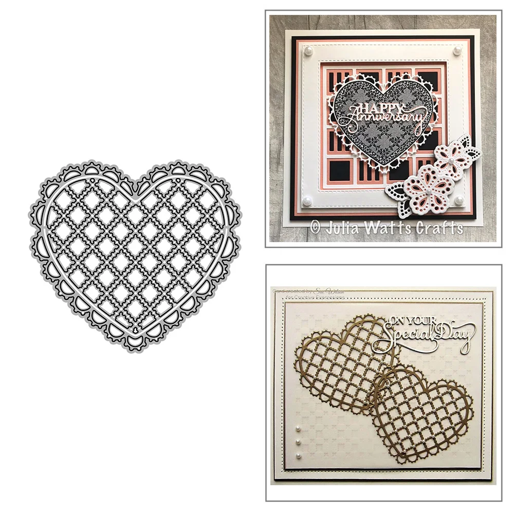 Рамка в форме сердца металлические штампы для DIY скрапбукинга альбома бумажных