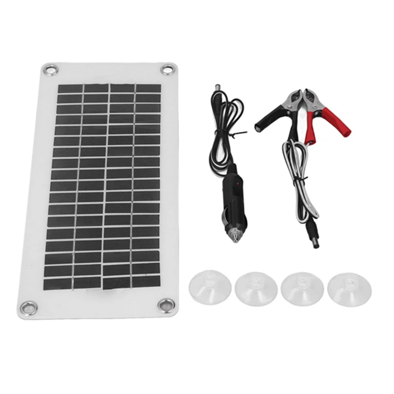 

New 30W Solar Panel USB Waterproof Outdoor Hike Camping Portable Cells Battery Solar Phone Charger Plate Car Yacht Caravan