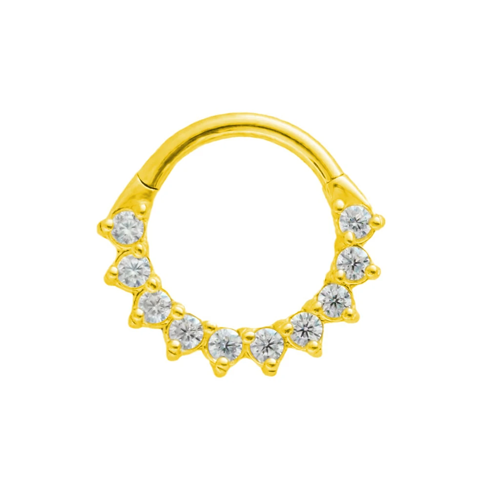 Трапециевидная перегородка 100% 316L из хирургической стали кольцо для пирсинга