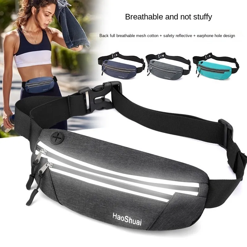 

Fashion new chest bag sports waist bag men and women messenger mobile phone bag running tide small bag