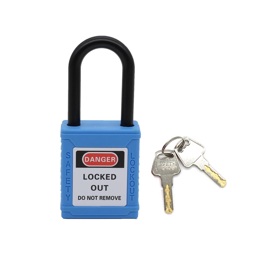 

Промышленный безопасный навесной замок LOTO, нейлоновый инженерный замок, персональный замок, производитель нейлоновых дуг 38 мм