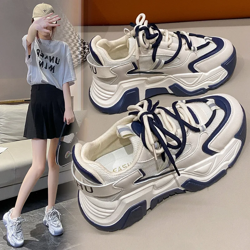 Купи Winter Female Sneakers Soft Chunky Running Shoe Women Fashion Non-slip Breathable Casual Sports Shoes Autumn 2022 за 1,171 рублей в магазине AliExpress