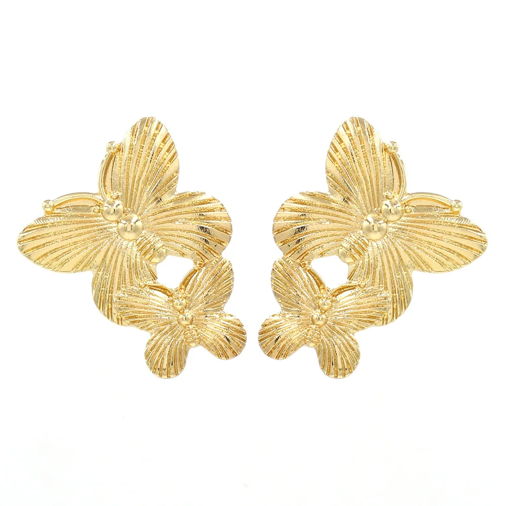 

Large Statement Butterfly Stud Earrings Jewelry for Women Party Gold Piercing Woman Earring Accessories Bijouterie Female Gift