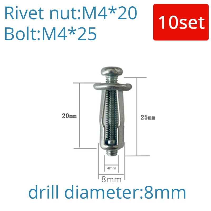 M4 M5 M6 M8 Лепестковые заклепки гайка Блокировка болт углеродистая сталь полые