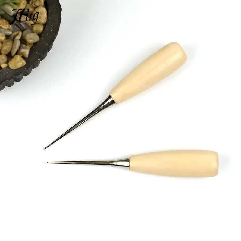 

High Quality Leather Wood Handle Awl Tools For Hand Stitcher Stitching Sewing