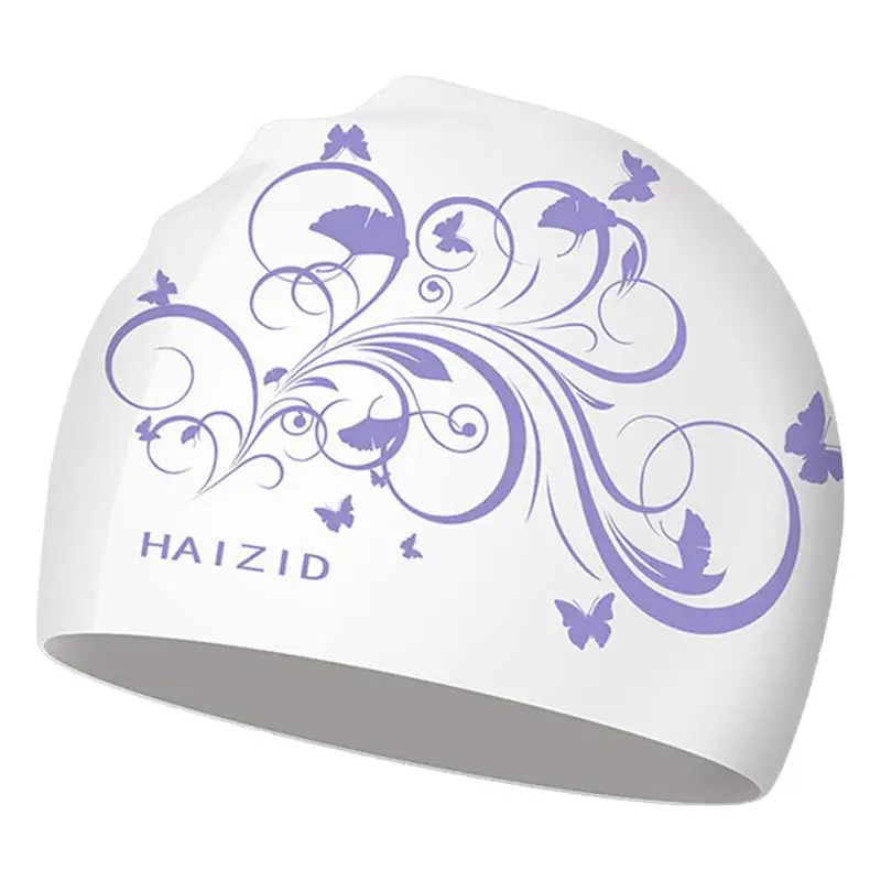 

Женские силиконовые Нескользящие Шапки для плавания, с принтом