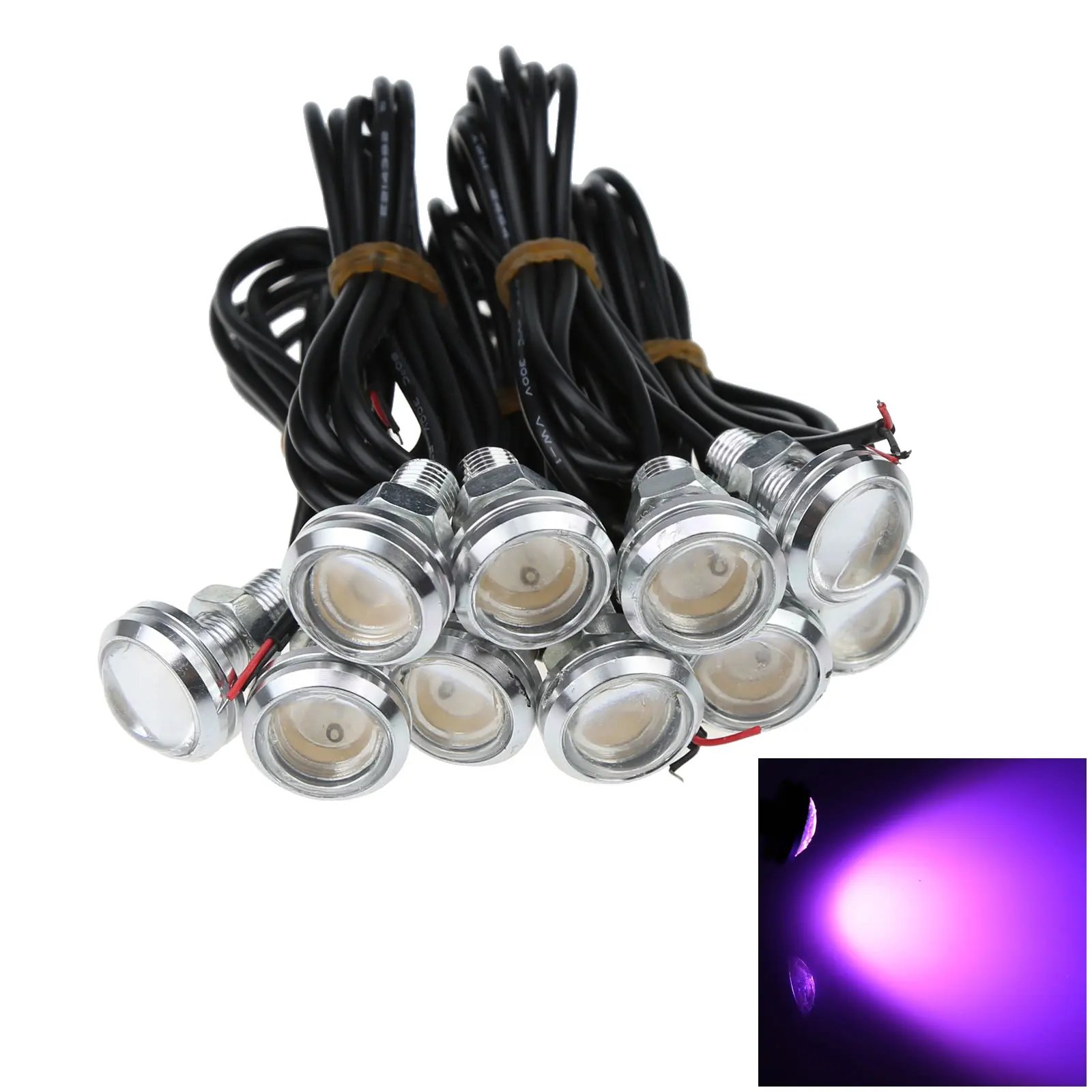 10x Розовый Автомобильный тормоз ангельские глазки задний лампочка заднего хода 23