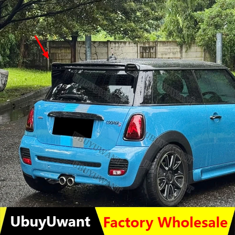 Фото Для BMW Mini Cooper 06-13 R50 R53 R56: карбоновый спойлер на крышку багажника, заднее антикрыло, накладка на багажник №1