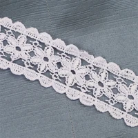2yards 4cm embroidery webbing cotton lace trims for handmade diy sewing garments accessories wedding deco gift floral packing