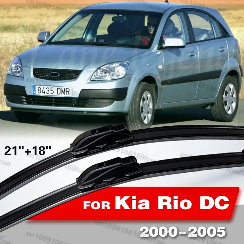 Фото Силиконовые щетки стеклоочистителя для Kia Rio MK1 DC 2000-2005, дворники для лобового стекла, автомобильные аксессуары, 21