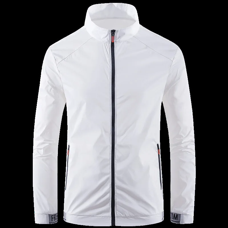 Мужская летняя куртка с капюшоном легкая тонкая ветровка модная блестящая