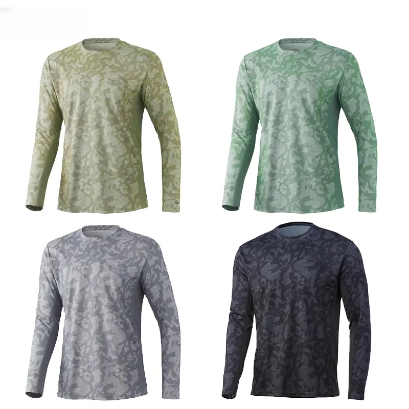 

Мужская футболка для рыбалки UPF 50 + одежда для рыбалки уличная спортивная толстовка с длинным рукавом Повседневный дышащий топ с УФ-защитой