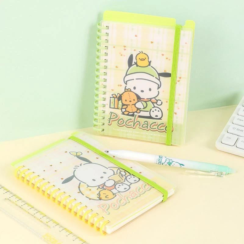 

12pcs/24pcs Stationery Authentic Sanrio Pochacco Soft Coil Word Book Student Detachable Bookmark Practice Notes Gift Wholesale