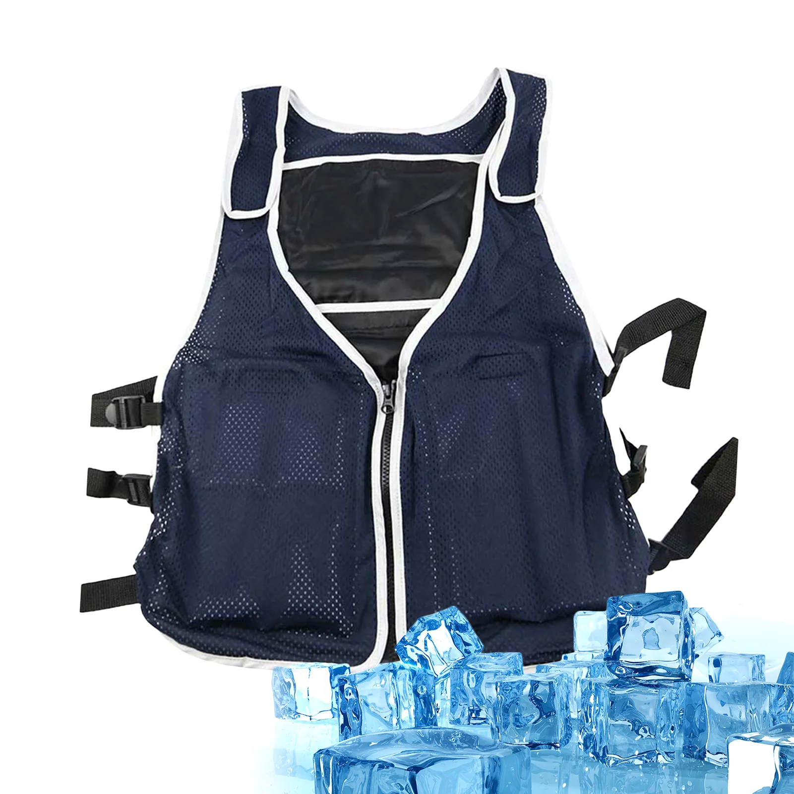 

Summer Cooling Vest Outdoor Sports Adjustable Cool Vest With 4 Ice Packs For Fishing Camping Hiking Cycling Running Backpacking