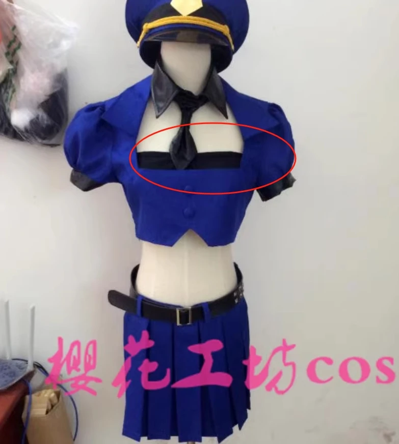 LOL The Officer Caitlyn Косплей Костюм Кейтлин пояс перчатки полный комплект