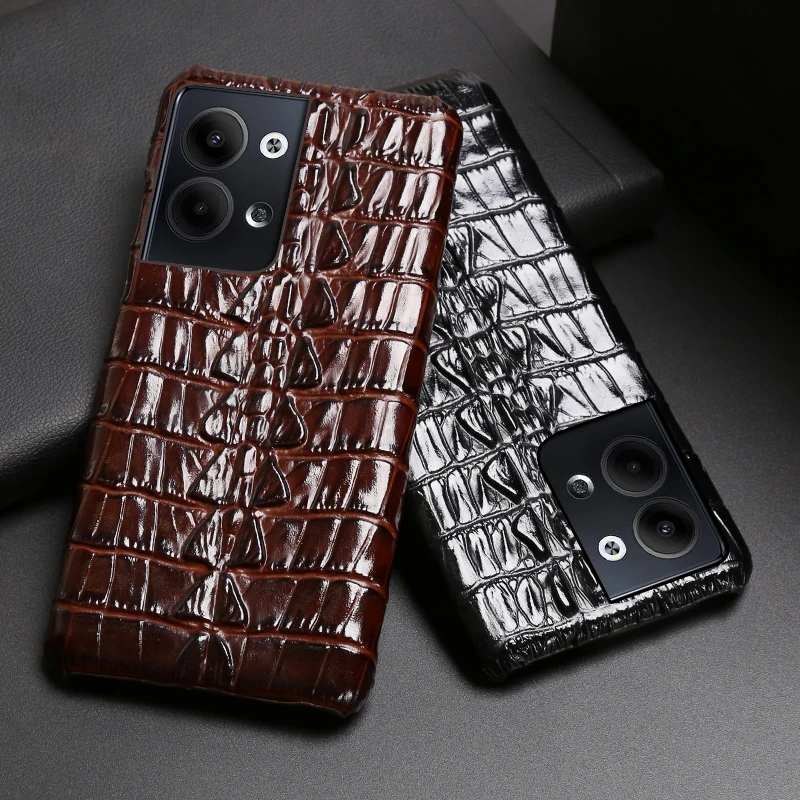 

Кожаный чехол для телефона с крокодиловым хвостом для OPPO reno 9 Pro plus 8 7 6 5Pro 6 Lite find x5 X3 pro A53