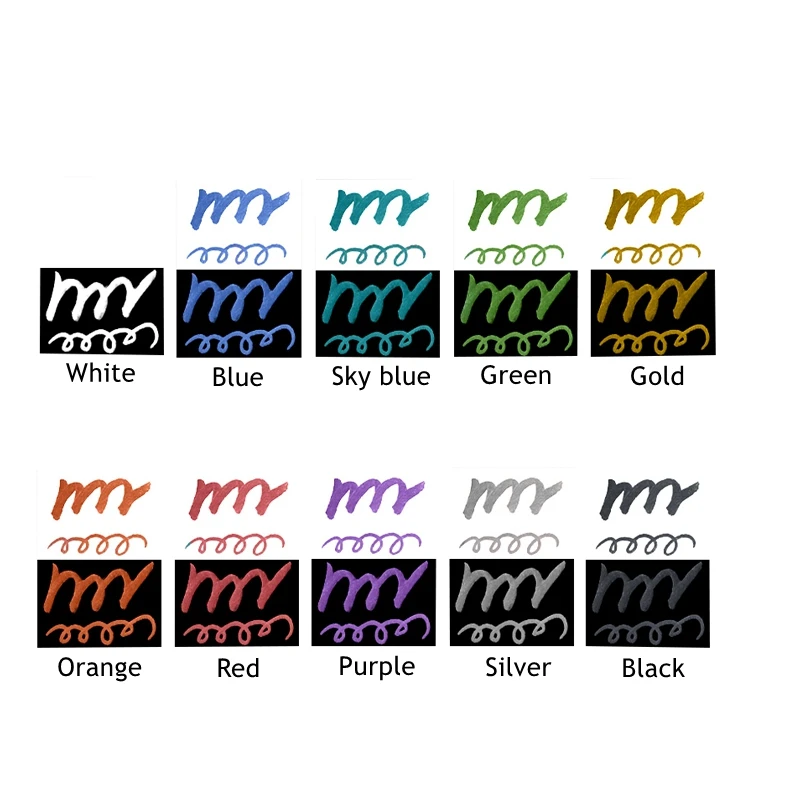 Маркеры тонкие металлические с двумя наконечниками 10 цветов/набор |