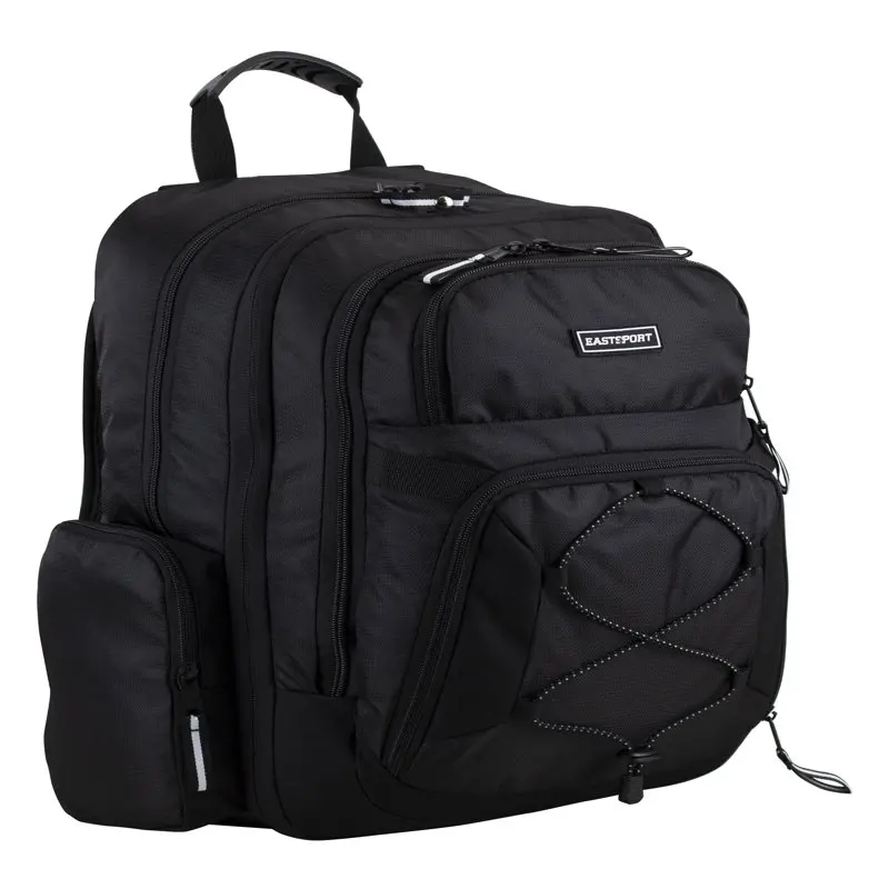Bungee Expandable Unisex Backpack Black