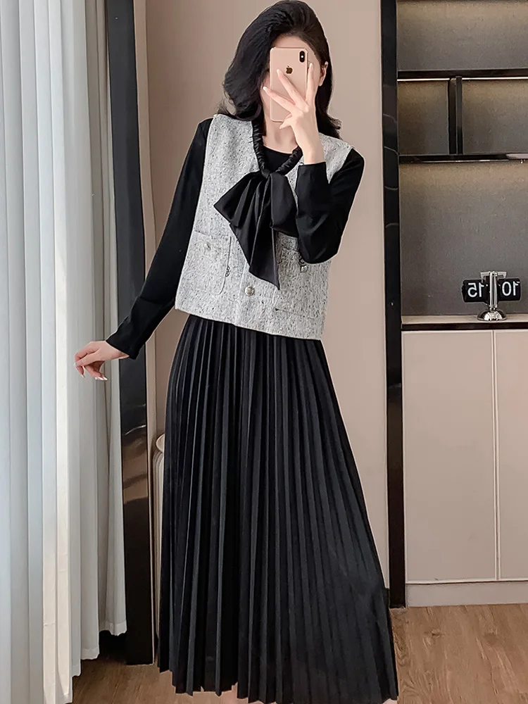 2024 ранняя осень новый изящный жилет элегантный комплект светской одежды во