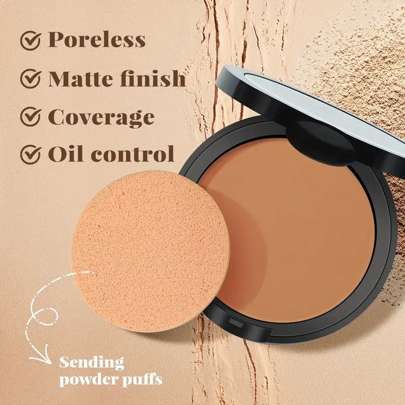 Набор Прессованных Пудр Для Лица Матовая Отделка Долговечный Контроль Блеск