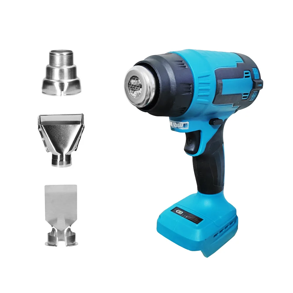 

Беспроводной тепловой пистолет, 21 в, портативный Перезаряжаемый пластиковый сварочный факел светодиодный ными лампами, максимальная температура 500 ℃, только инструменты