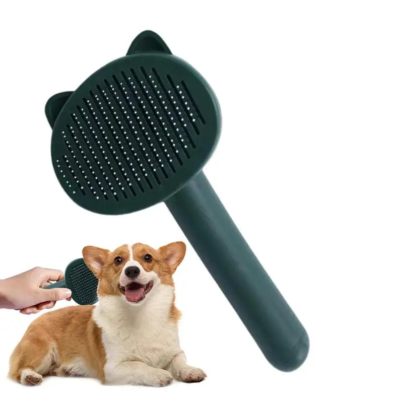 

Slicker Brush For Dogs Grooming Shedding Pet Brush Dog And Cat Hair Brush One-Push Button Release Pet Hair Removing Brush