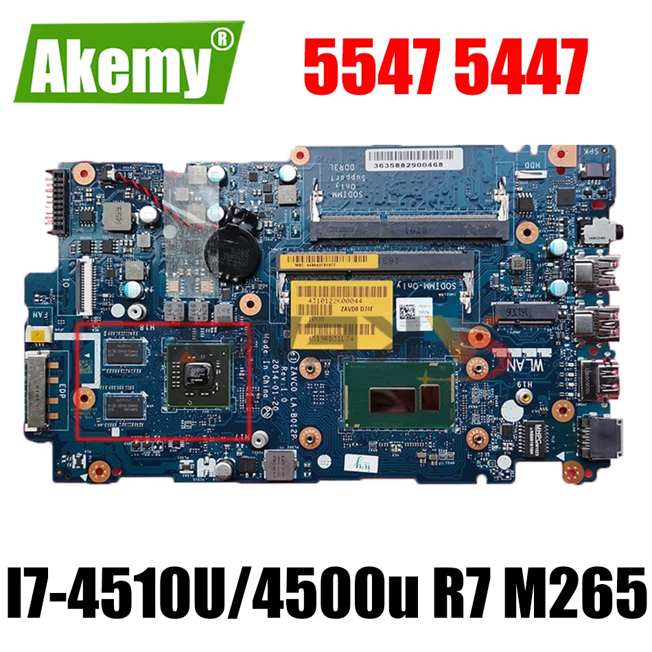 

Совершенно новая планшетофон для ноутбука Dell Inspiron 5547 5447, материнская плата R7 M265 2G Φ 5MD4V, протестированная материнская плата 100%
