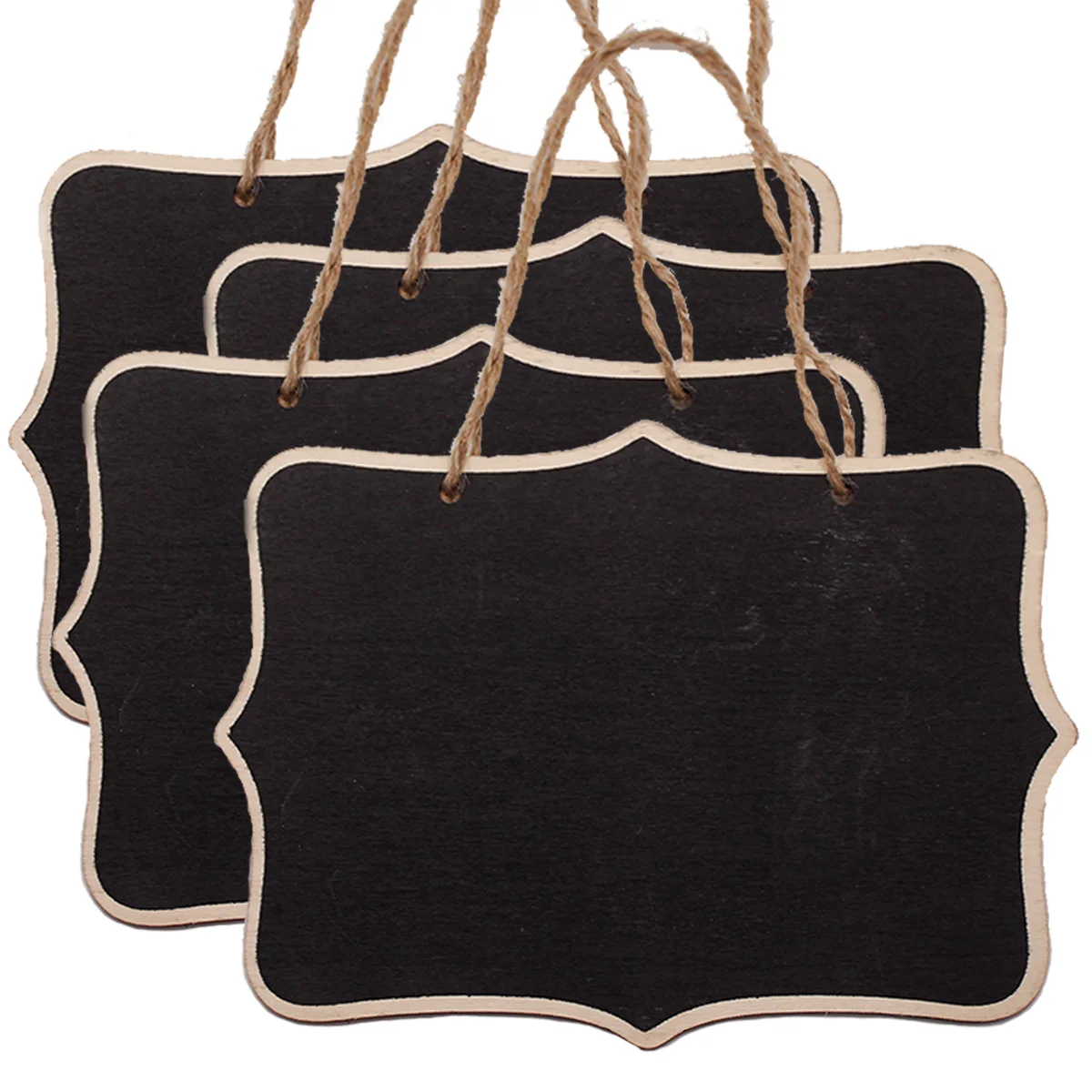 

4 PCS Mini Decorative Hanging Blackboard Double Sided Chalkboard Wedding Party Table Number Place Tag Message Board Signs Memo