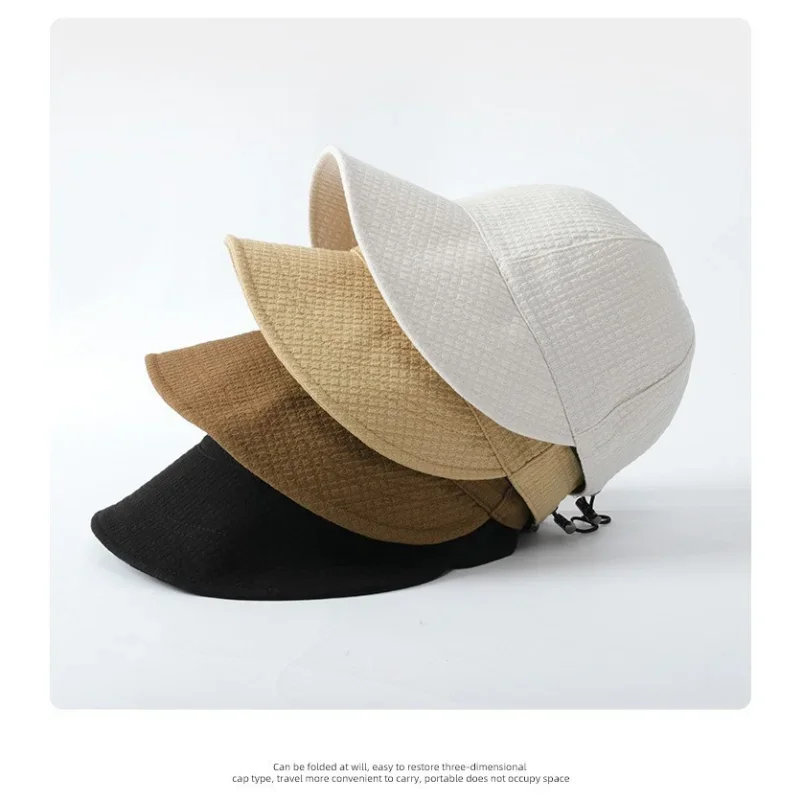 

Шляпа от солнца Рыбацкая с широкими полями, портативная складная пляжная шапка для женщин, Быстросохнущий козырек, Кепка с регулируемым шнурком для лета