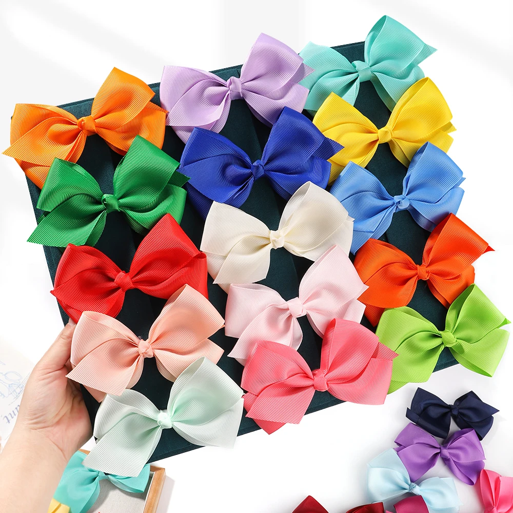 

1PC Sweet Bows Hairclip Candy Color Kids Girls Boutique Handmade Hairclip Hairpin Lovely Hairgrips Children Hair Accessories