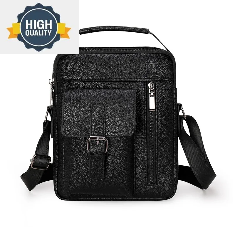 Модная Мужская винтажная сумка через плечо, водонепроницаемые сумки через плечо из искусственной кожи для мужчин, Повседневная Деловая дорожная сумка